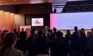 The Hong Kong Economic and Trade Office in Brussels (Brussels ETO) hosted Chinese New Year receptions in Luxembourg on February 11 (Luxembourg time), as part of the celebration series for the Year of the Horse. Photo shows Deputy Representative of Brussels ETO, Miss Fiona Li, addressing the audience at the reception.