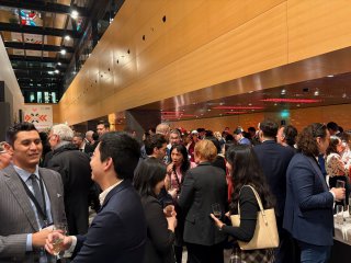The Hong Kong Economic and Trade Office in Brussels hosted Chinese New Year receptions in Luxembourg on February 11 (Luxembourg time), as part of the celebration series for the Year of the Horse. Photo shows distinguished local guests from different sectors attending the reception.