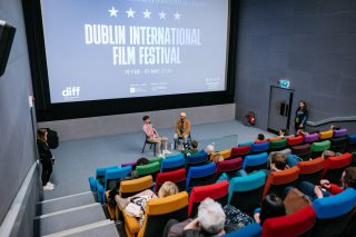 The audience of Hong Kong film Four Trails exchanged views with Director Robin Lee during a Q&A session after the screening of the film at the Dublin International Film Festival 2026 on February 25 (Dublin time). 