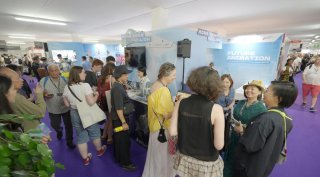 The Cultural and Creative Industries Development Agency under the Culture, Sports and Tourism Bureau led an industry delegation to the Annecy International Animation Film Festival and Market 2026 in France from June 23 to 26 (Annecy time). Photo shows members of the animation industry from Hong Kong interacting with visitors from all over the world.
