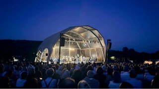 Photo shows the Hong Kong Sinfonietta performing at the Marvao International Music Festival on July 31 (Marvao time).