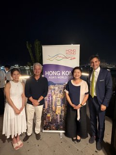The Hong Kong Economic and Trade Office, Brussels promotes Hong Kong s wine industry, academic exchange and music talent in Sicily, Italy. Photo shows (from first left) Hong Kong pianist Rachel Cheung, the Rector of the University of Palermo, Mr Massimo Midiri, the Special Representative for Hong Kong Economic and Trade Affairs to the European Union, Ms Shirley Yung and Palermo s Councillor for Culture, Mr Antonio Rini.