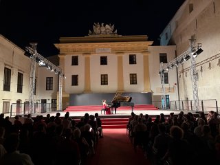 The Hong Kong Economic and Trade Office, Brussels promotes Hong Kong s wine industry, academic exchange and music talent in Sicily, Italy. Photo shows Hong Kong pianist Rachel Cheung, performing in the prestigious Palermo Classica International Festival 2026.